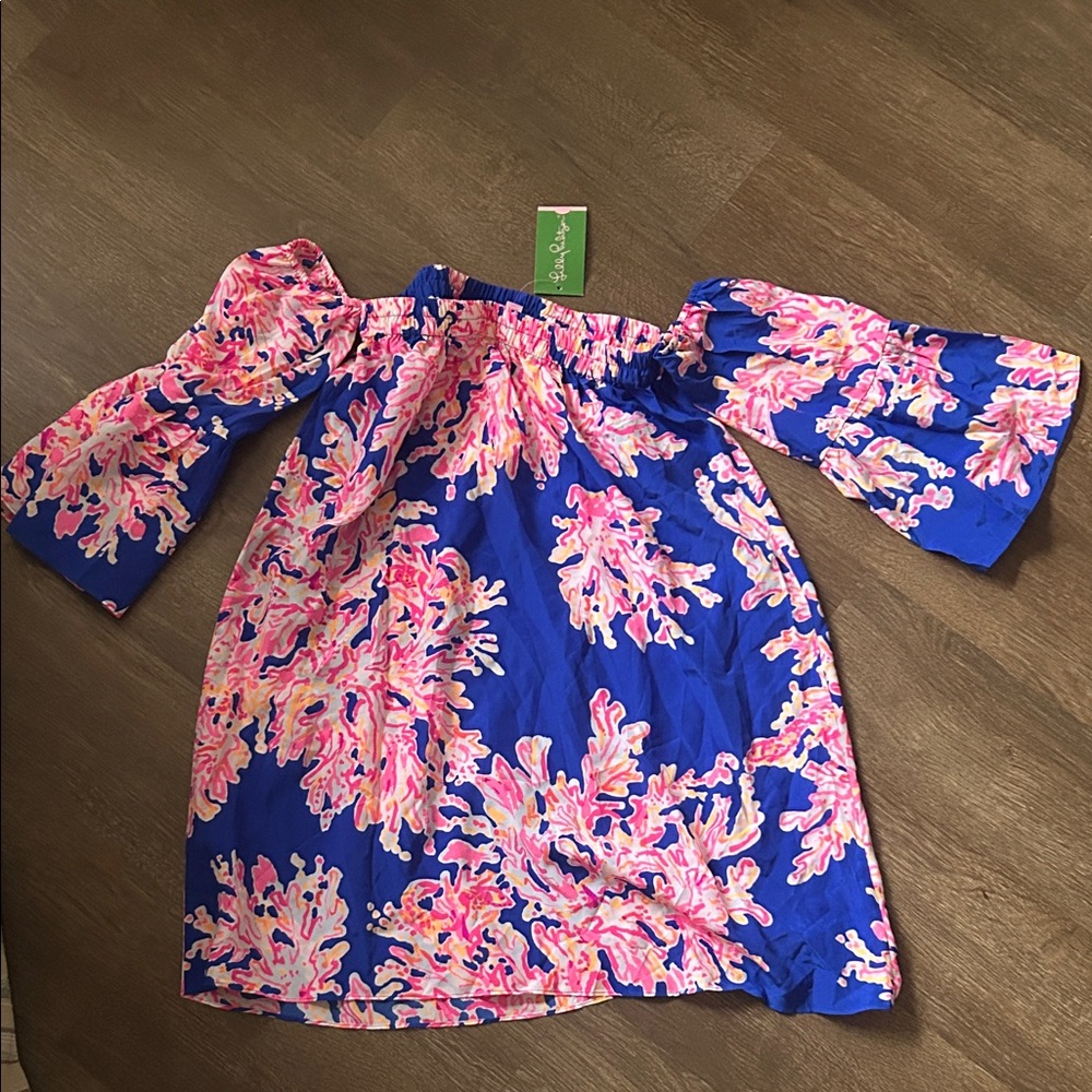 Lilly Pulitzer Blue and Pink Floral Dress